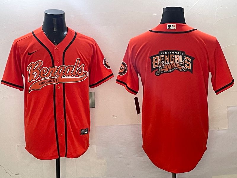 Men Cincinnati Bengals Blank Orange Joint Name 2025 Nike Limited NFL Jersey style 4->cincinnati bengals->NFL Jersey